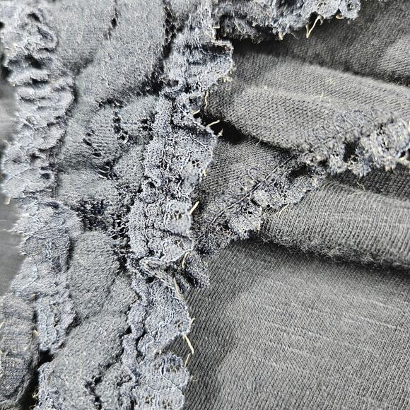 Abercrombie & Fitch Womens Tank Top Sz S Blue Sleeveless Lace Layered Floral Y2K - Picture 6 of 15